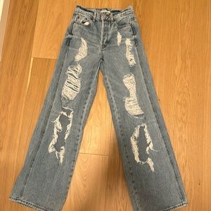 Pacsun mid-high rise distressed jeans